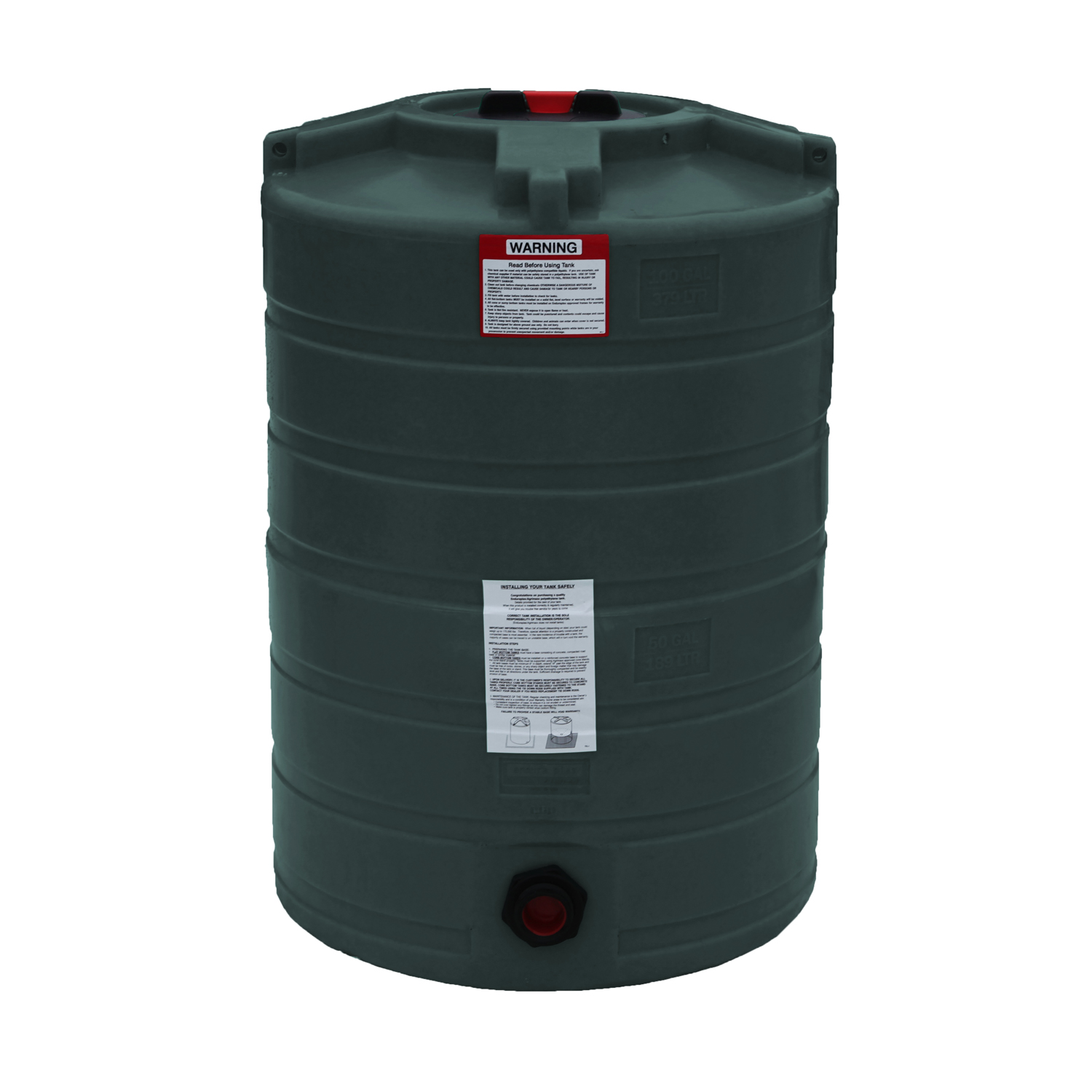 100 Gallon Water Storage Tank - Tanks Alot